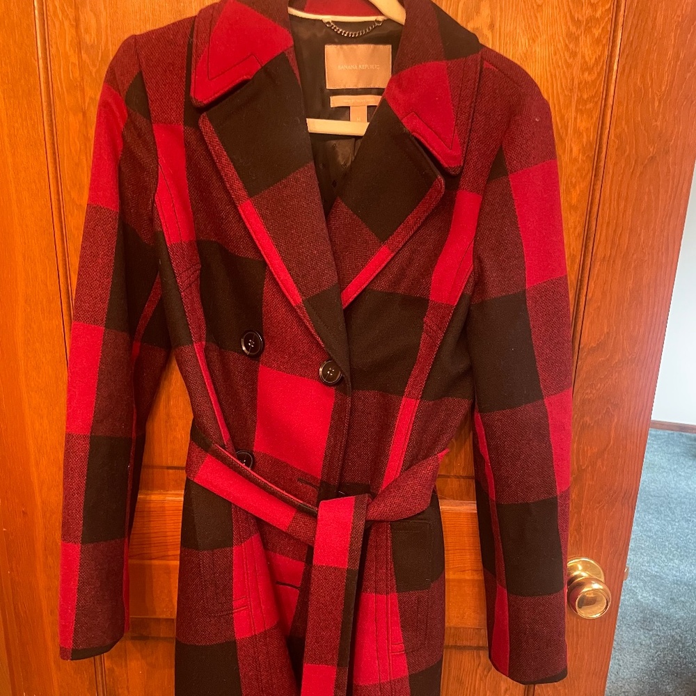 Buffalo plaid overcoat